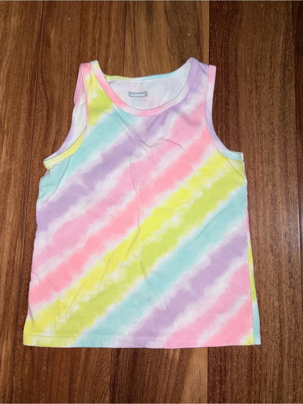 Garanimals Pastel Tie-Dye Tank Top - Pink, Yellow, Mint, Lavender